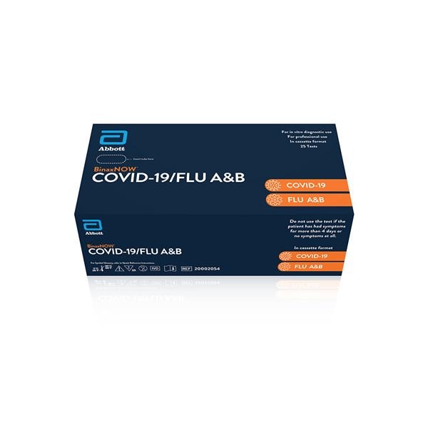 BinaxNOW COVID-19/Flu A&B Test Kit CLIA Waived 25/Kit