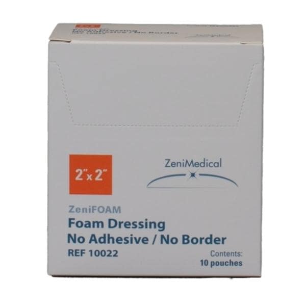 ZeniFOAM Polyurethane Foam Non-Border Dressing 2x2" Sterile Sq NAdh NAdh Tn Abs