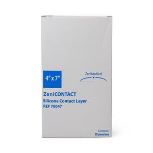 ZeniCONTACT Silicone/Mesh Contact Layer Dressing 4x7" Sterile Rect NAdh Wt