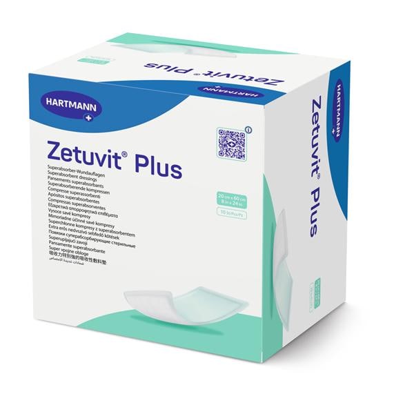 Zetuvit Plus Non-Woven Non-Border Dressing 8x24" 4Lyr Strl Rctngl NAdhs Spr Abs