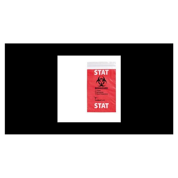 Specimen Transport Bag Red Zip Closure 100/Pk, 10 PK/CA