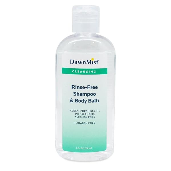 DawnMist Rinse Free Shampoo/Wash Alcohol Free 4oz Fresh Scent Paraben Free 96/Ca