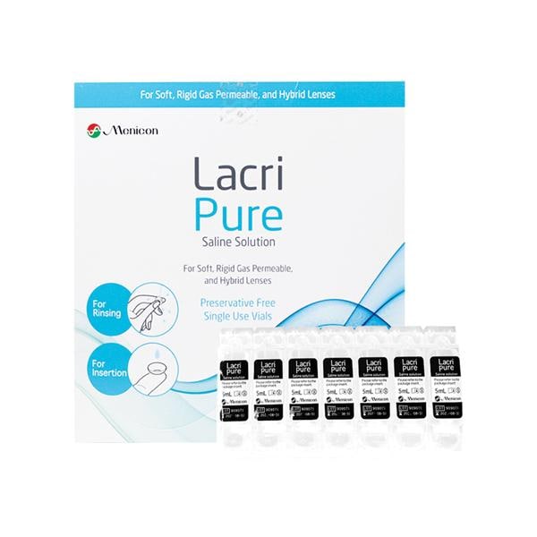 Lacripure Contact Lens Ophthalmic Solution 5mL SU Plastic Vials 98/Bx