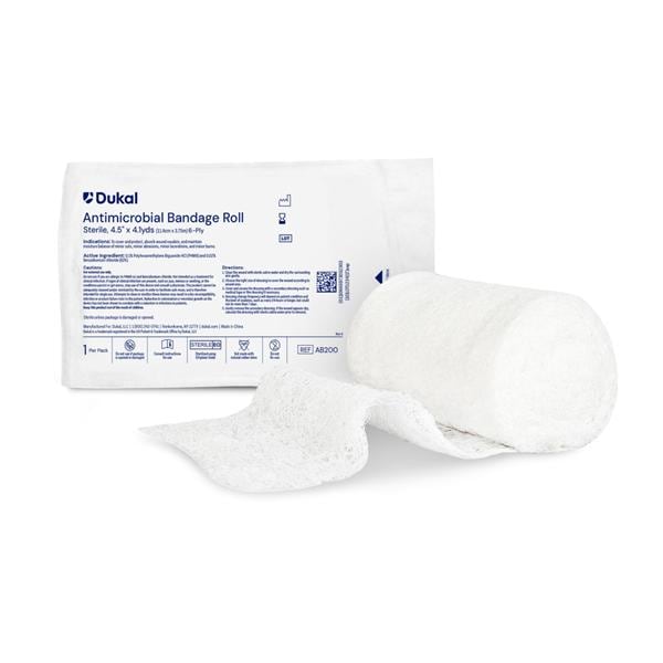 Antimicrobial Bandage Cotton 4.5"x4.1yd 6 Ply Sterile 100/Ca