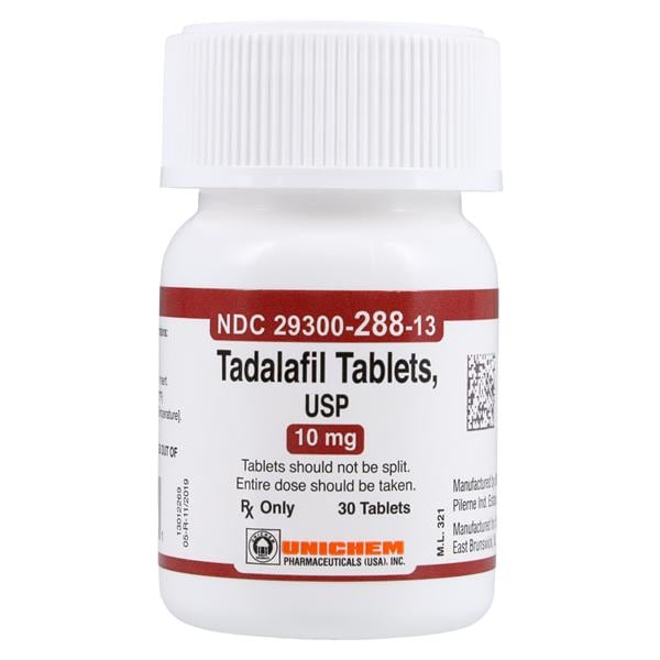 Tadalafil Tablets 10mg Bottle Each