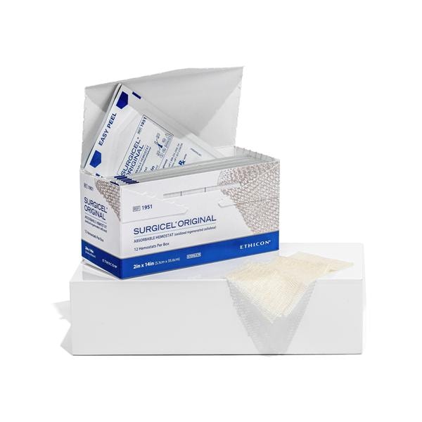 SURGICEL Orignal Hemostatic Oxidized Regenerated Cellulose Agent 2x14"