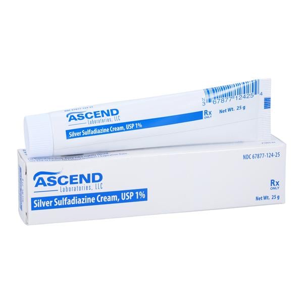 Silver Sulfadiazene Topical Cream 1% Tube 25gm Each