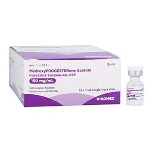 Medroxyprogesterone Injection 150mg/mL SDV 1mL 25/Package
