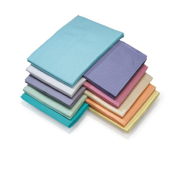 SafeBasics Patient Bib 3 Ply Tissue / Poly 13 in x 18 in Green Disposable 500/CA