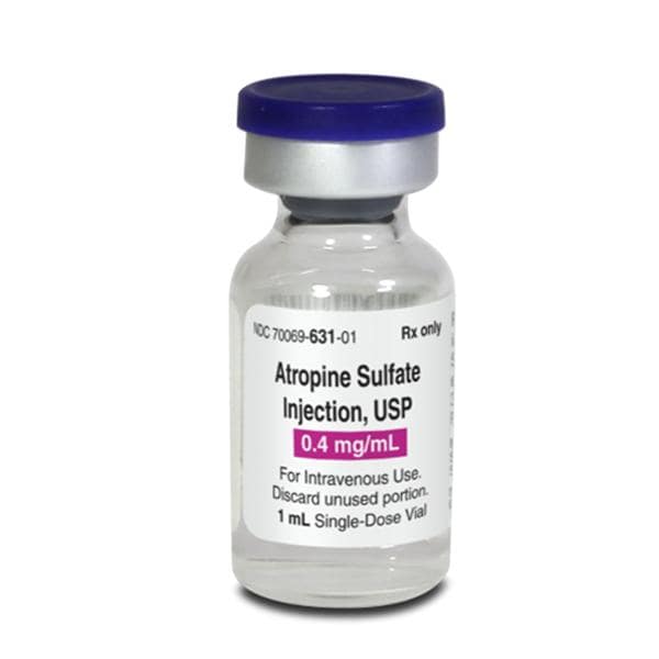 Atropine Sulfate Injection 0.4mg/mL SDV 1mL 25/Package