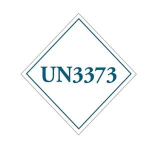 Transport Label UN3373 Blue/ White 2.25x2.25" 250/Pk
