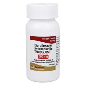 Ciprofloxacin Tablets 500mg Bottle 100/Bottle Each