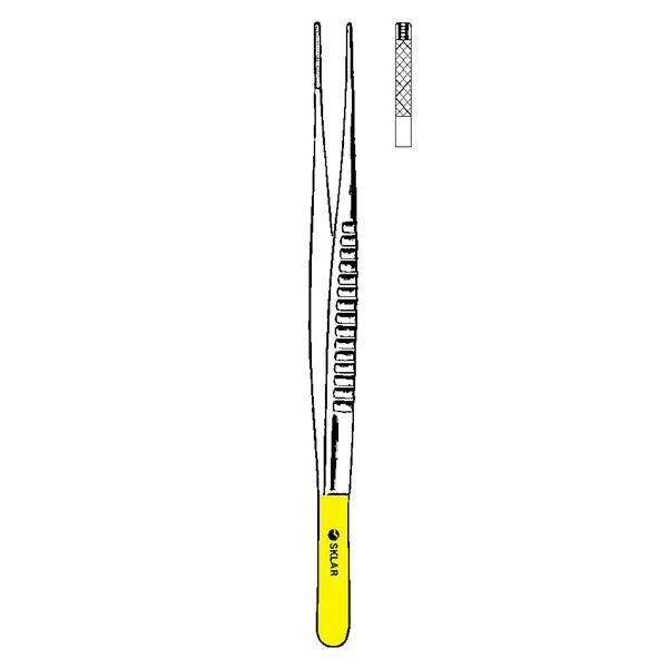 TC De'Bakey Atraumatic Forceps Straight 8" Non-Sterile Ea