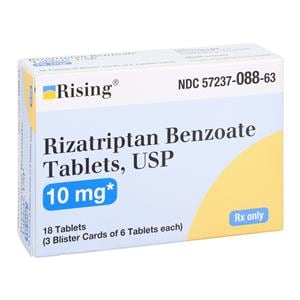Rizatriptan Benzoate Tablets 10mg Blister Pack 18/Package 18/Package