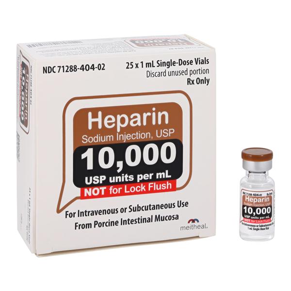 Heparin Sodium Injection 10,000U/mL SDV 1mL 25/Package