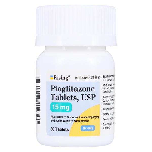 Pioglitazone HCl Tablets 15mg Bottle 30/Bottle Each