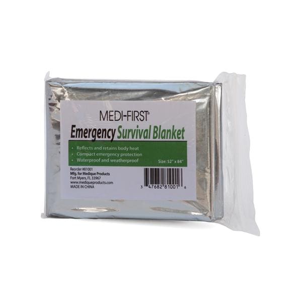 Emergency Blanket Silver Foil 52x84"