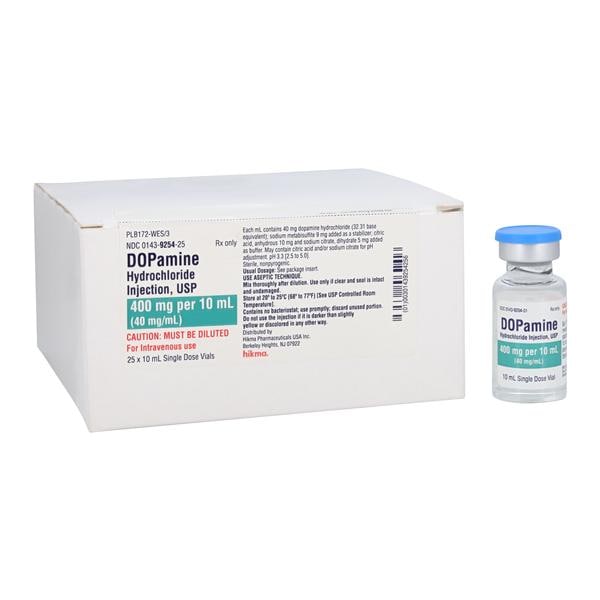 Dopamine HCl Injection 40mg/mL SDV 10mL 25/Package