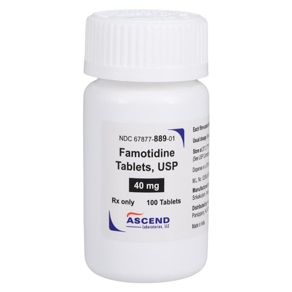 Famotidine Tablets 40mg Bottle 100/Bottle Each