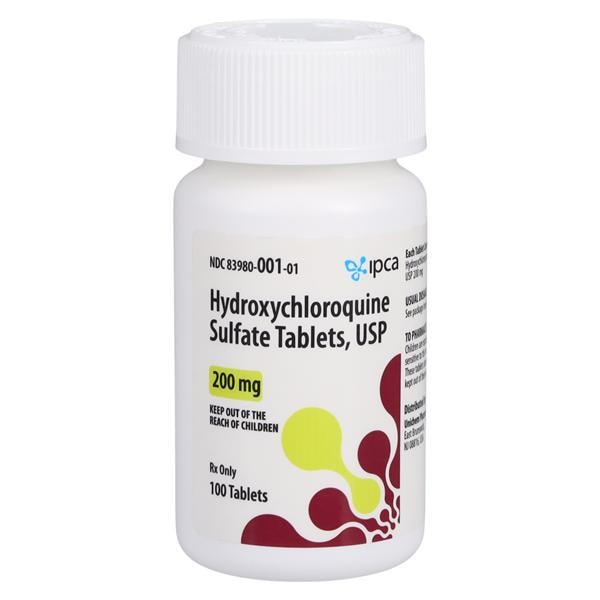 Hydroxychloroquine Tablets 200mg Bottle 100/Bottle Each