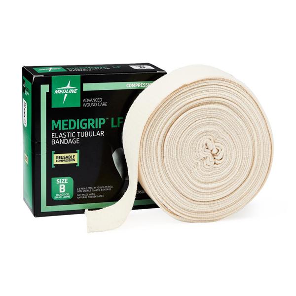 Medigrip Tubular Bandage Elastic 2.5"x11yd Tan Non-Sterile Bx