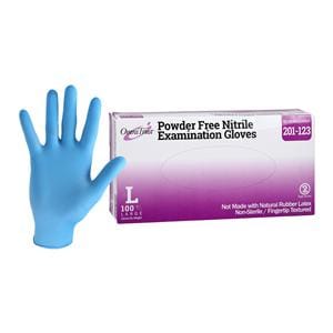 OmniTrust Nitrile Exam Gloves Large Blue Non-Sterile 100/Bx