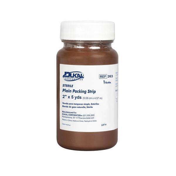 Woven Gauze Plain Packing Strip 2"x5yd Sterile Bottle LF, 12 EA/CA