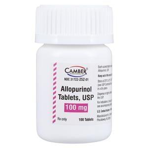 Allopurinol Tablets 100mg Bottle 100/Bottle Each