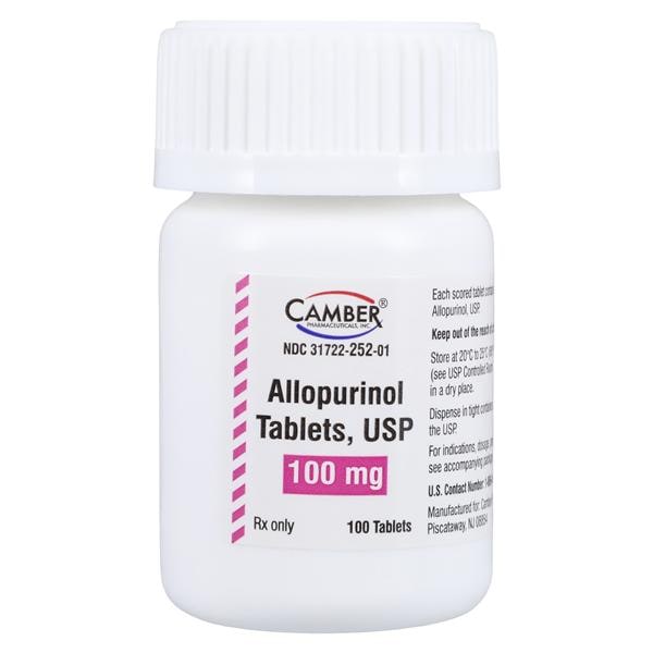 Allopurinol Tablets 100mg Bottle 100/Bottle Each