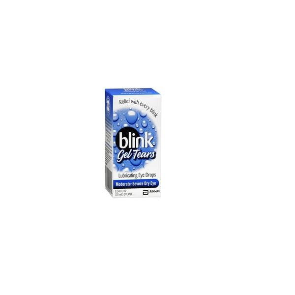 Blink GelTears Eye Drops Liquid Drops 0.25% 10mL Dropper Bottle Ea