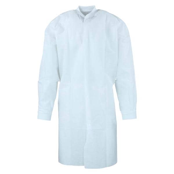 AssureWear Lab Coat Non Woven SMS Polypropylene 9X Large White 50/Ca