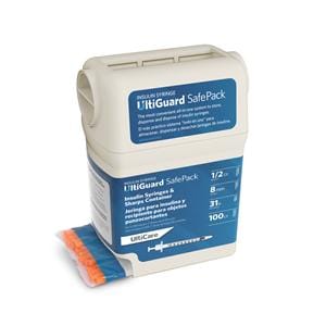 UltiGuard Insulin Syringe/Needle 31gx5/16" 0.5mL Non-Safety LDS 500/Ca