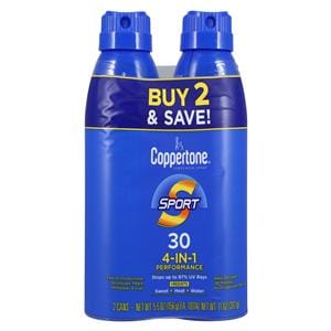 Coppertone Sport Sunscreen Spray 30 SPF 2/Pk, 12 PK/CA