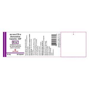 Atomoxetine HCL Capsules 80mg Bottle 30/Bottle Each