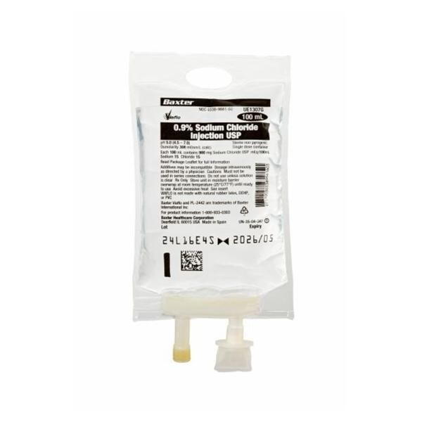 Viaflo IV Solution 0.9% Sodium Chloride 100mL Plastic Container 60/Ca