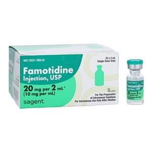 Famotidine Injection 10mg/mL SDV 2mL 25/Package