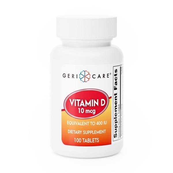 Vitamin D-3 Tablets 10mcg Bottle 100/Bt