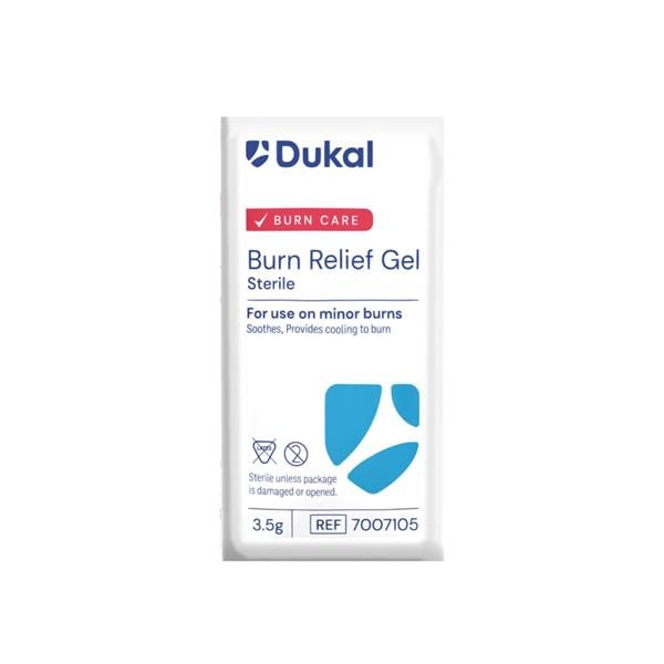 Burn Relief Gel Topical Fragrance Free/Sterile 3.5gm Sachet 1000/Ca