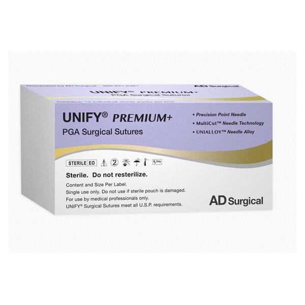 Unify Premium + Suture 4-0 18" PGA Braided PS-3/P-11/PC34 Violet 12/Bx