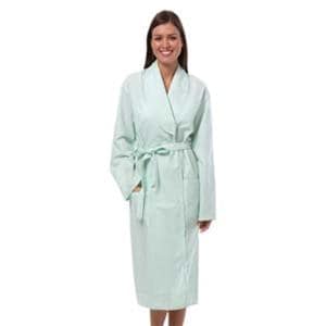 Patient Robe Adult Medium Green Stripe Reusable 1/Ea