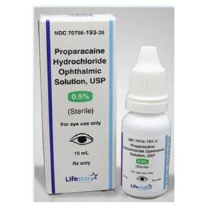 Proparacaine HCl Ophthalmic Solution 0.5% Bottle 15mL Each