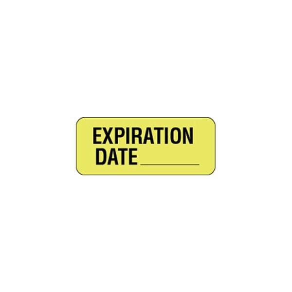 Label 2-1/4x7/8" Fluorescent Yellow Expiration Date 1000/Rol