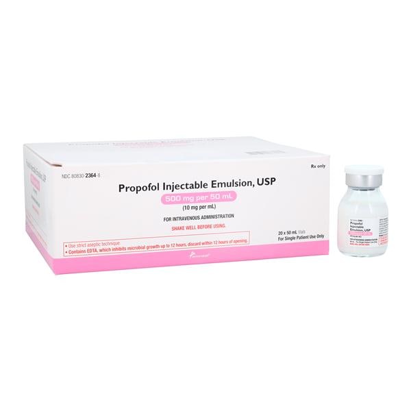 Propofol Injection 10mg/mL SDV 50mL 20/Package
