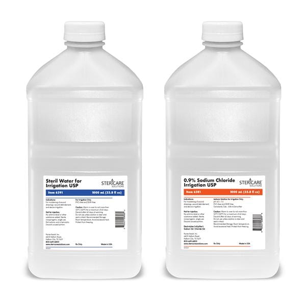 IV Solution Irrigation Solution Sterile Water 1000mL Bottle 6/Ca