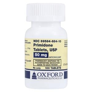 Primidone Tablets 50mg Bottle 100/Bottle Each