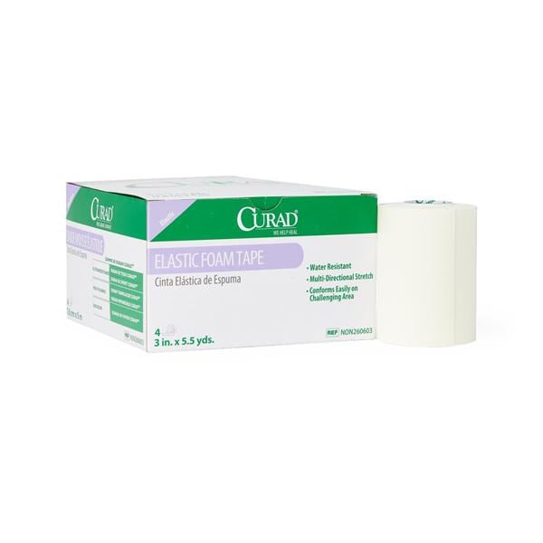 Curad Medical Tape Elastic/Foam 3"x5.5yd White 24/Ca product image