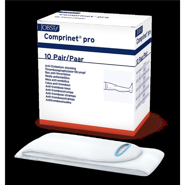 Compression Stocking Thigh High 31-38" White/Yellow/Blue