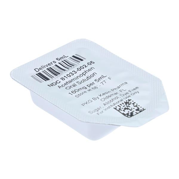 Acetaminophen Oral Solution 160mg/5mL Grape 5mL Case 100/Case