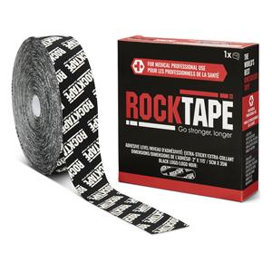 RockTape Kinesiology Tape 97% Cotton/3% Nylon 2"x115' Black with Logo NS EA