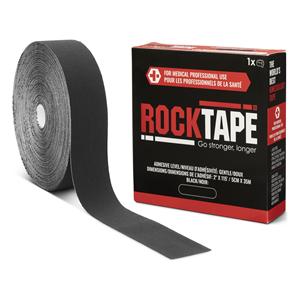 RockTape Kinesiology Tape 97% Cotton/3% Nylon 2"x115' Black Non-Sterile EA